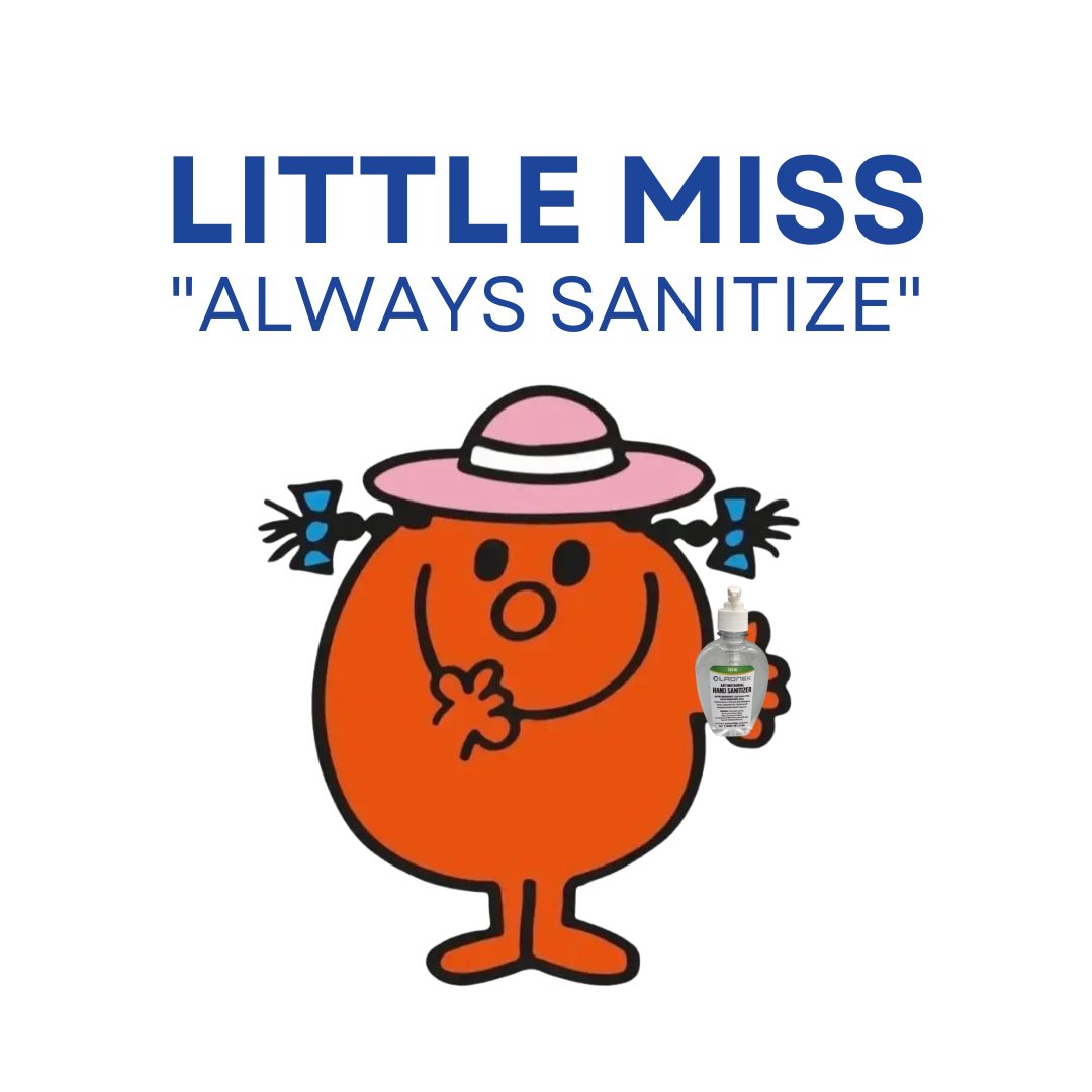 LADNEKLTD's tweet photo. A reminder from Little Miss to always protect yourself by sanitizing your hands. It would prevent  you from getting viruses. https://t.co/q5YDn7ZC9T