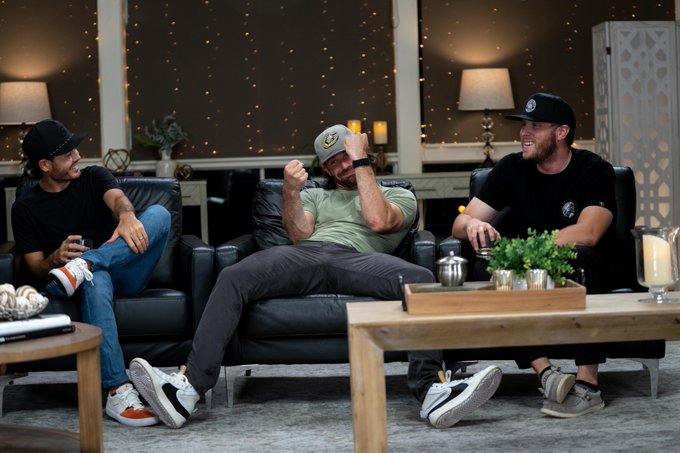 Corey LaJoie doing very animated movements 