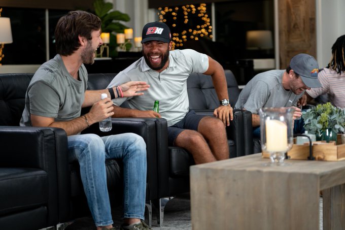 Bubba Wallace laughing hysterically 