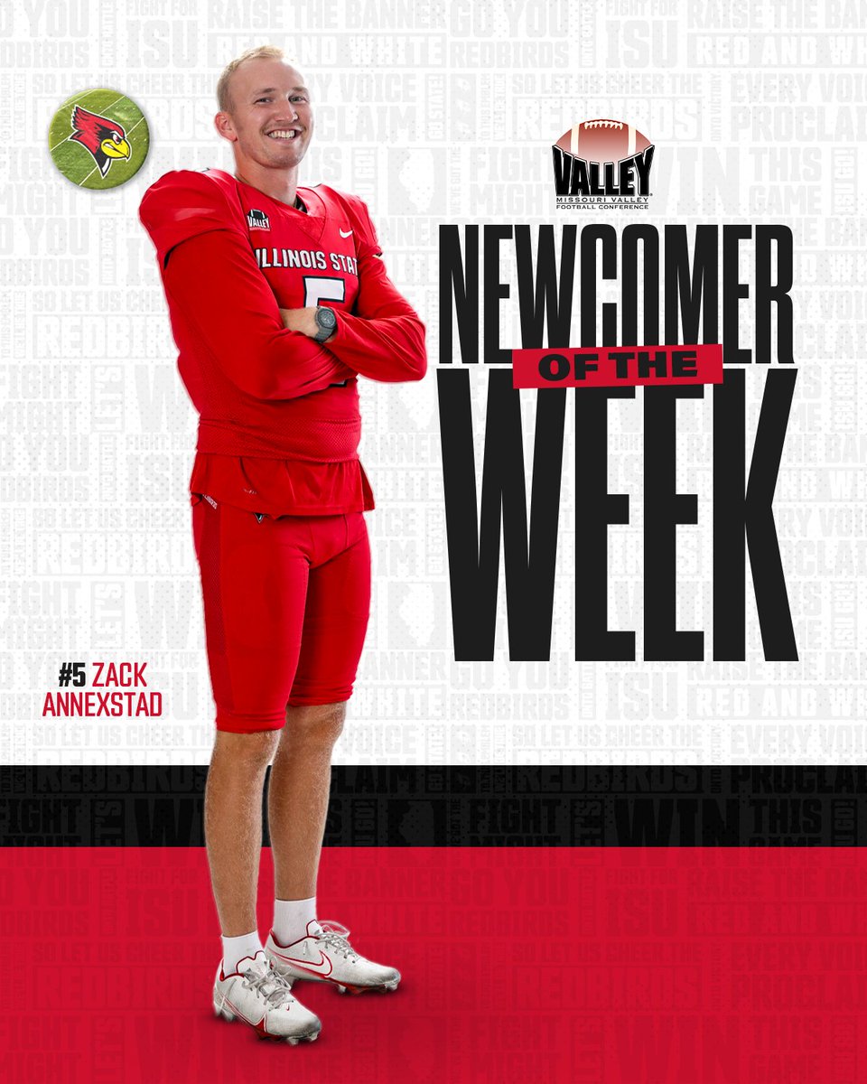 QB1 with the @ValleyFootball honors🙌 @ZackAnnexstad earns the Newcomer of the Week in the MVFC after throwing for 2⃣1⃣2⃣ yards and accounting for 3⃣ TDs against EIU!