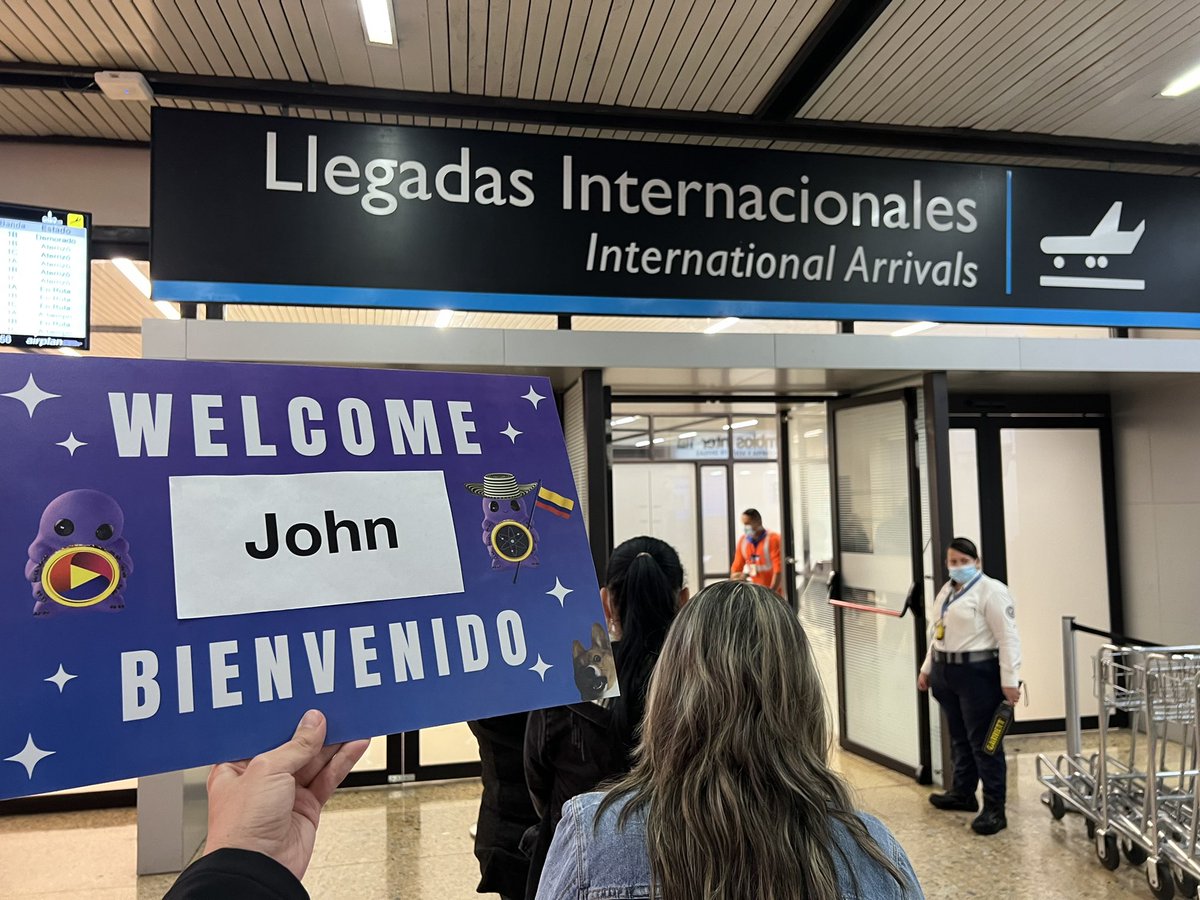 Tardigrades_NFT's tweet photo. Live waiting a Cosmonaut Tardigrade at Medellin airport 😎

In preparation for the #Cosmoverse 2022 https://t.co/h764l0FlIF