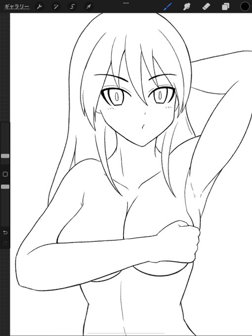 線画。

塗る。 https://t.co/Lk6RoQrgDp 