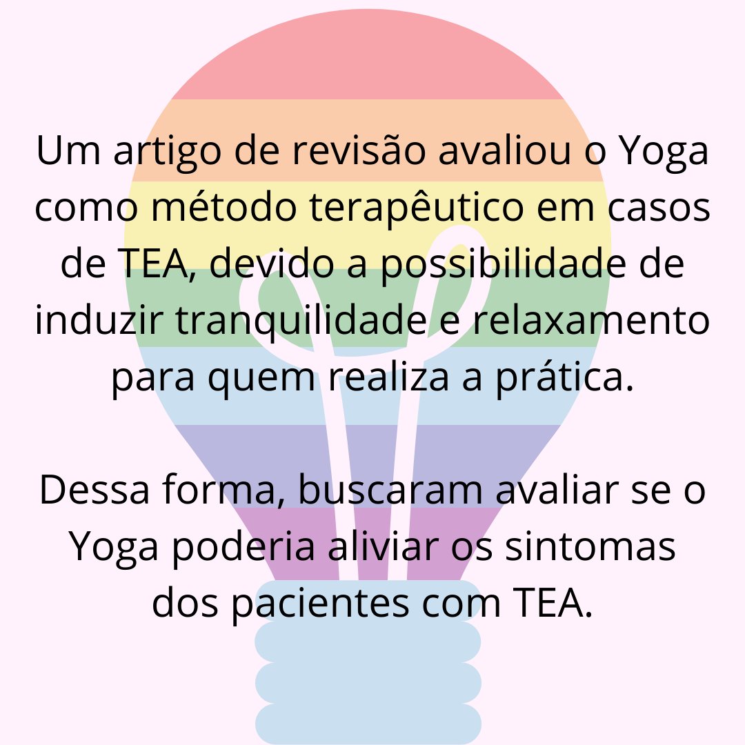 PicsUff's tweet photo. O Yoga pode contribuir com pessoas que apresentam Transtorno do Espectro Autista (TEA)? O link para acesso ao artigo completo está em nosso blog: https://t.co/KOmE6xTvij
#yoga #TEA #transtornodoespectroautista #cuidadoemsaude #saudeintegral #praticasintegrativasecomplementares https://t.co/DVOcYd0CSd