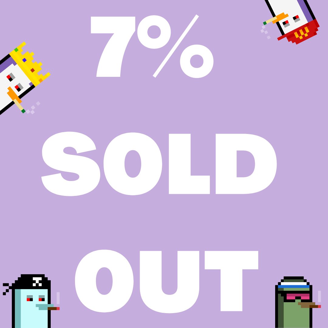 7% S0LD 0UT 🎉

St0ned n00ts stealth mint is live right in our bio!