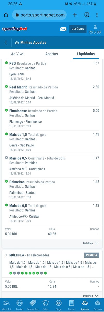 Amandinhalotus's tweet photo. @sportingbetBR  coloquei meio gol e colocaram que perdi o jogo. É um erro muito grotesco https://t.co/AyqcAERuwL