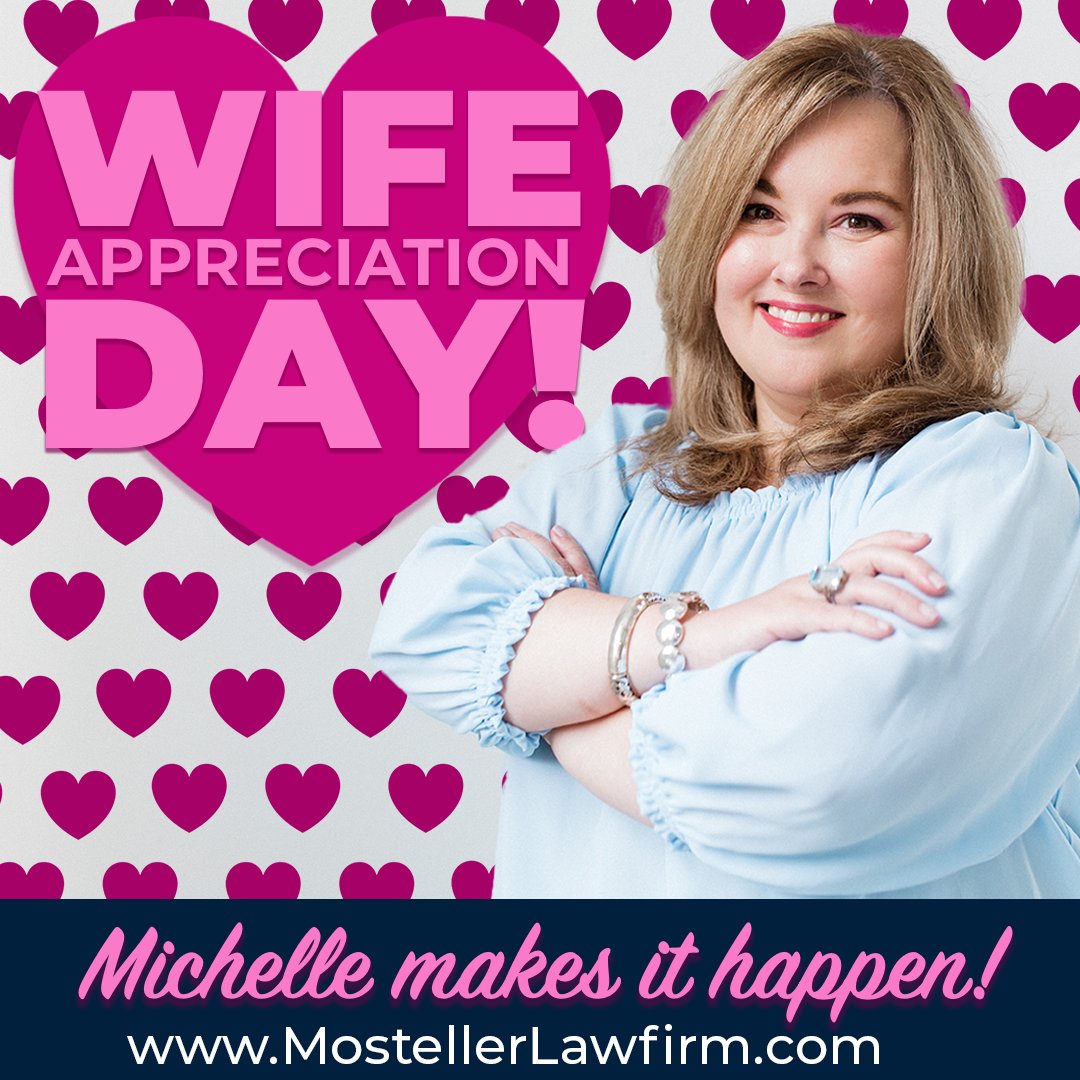 Mostellerlaw's tweet photo. Today we celebrate my beautiful wife and partner, Michelle! Thank you for all you do!

#wifeappreciationday
#mostellerlawfirm https://t.co/Uxitzw9N7J