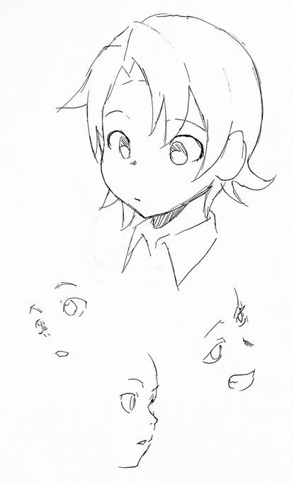 へたっぴだけど模写失礼します…
自分の鼻の描き方だと、鼻の上の部分の立体感を描き込み線数本で表現することが多いです。
いろんな向きの鼻になるとホントにいつも書き方わからなくて悩みますね…>RT 