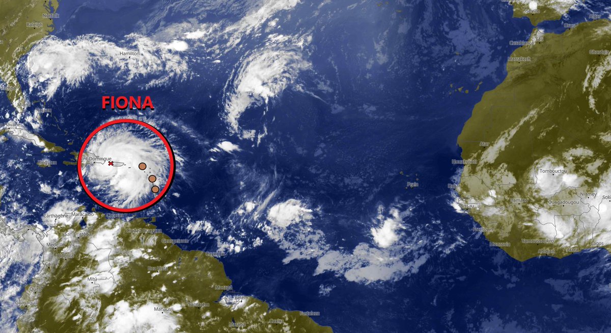 Meteouragans's tweet photo. Grosses pensées ❤️ pour #GrandesAntilles #PuertoRico #RépubliqueDominicaine sous l'emprise de l'#ouragan #FIONA, cette nuit et demain / Rien indique une quelconque nouvelle menace pour nos îles au moins pour ces 10 prochains jours https://t.co/iWQTi3H5hV