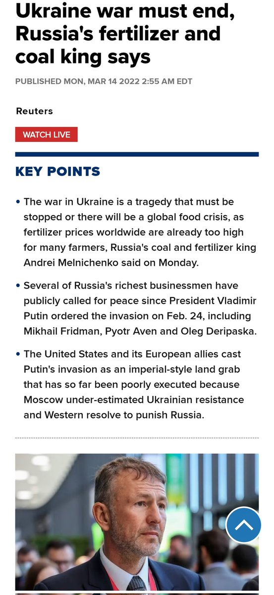 Loveon999's tweet photo. @Standupchai @DavidManOnFire @StringwallApp @bonjouryall Don't think I've mentioned? The Fertilizer King, in reference to ammonia, ammonia nitrate, jewelry, ammo...
The Rise and Fall of Ukraine’s Fertilizer King #Firtash
Ukraine war must end, Russia's fertilizer and coal king says #Melnichenko
#Rybolovlev
https://t.co/xQhPWmyb2z https://t.co/MGlND1wCfk