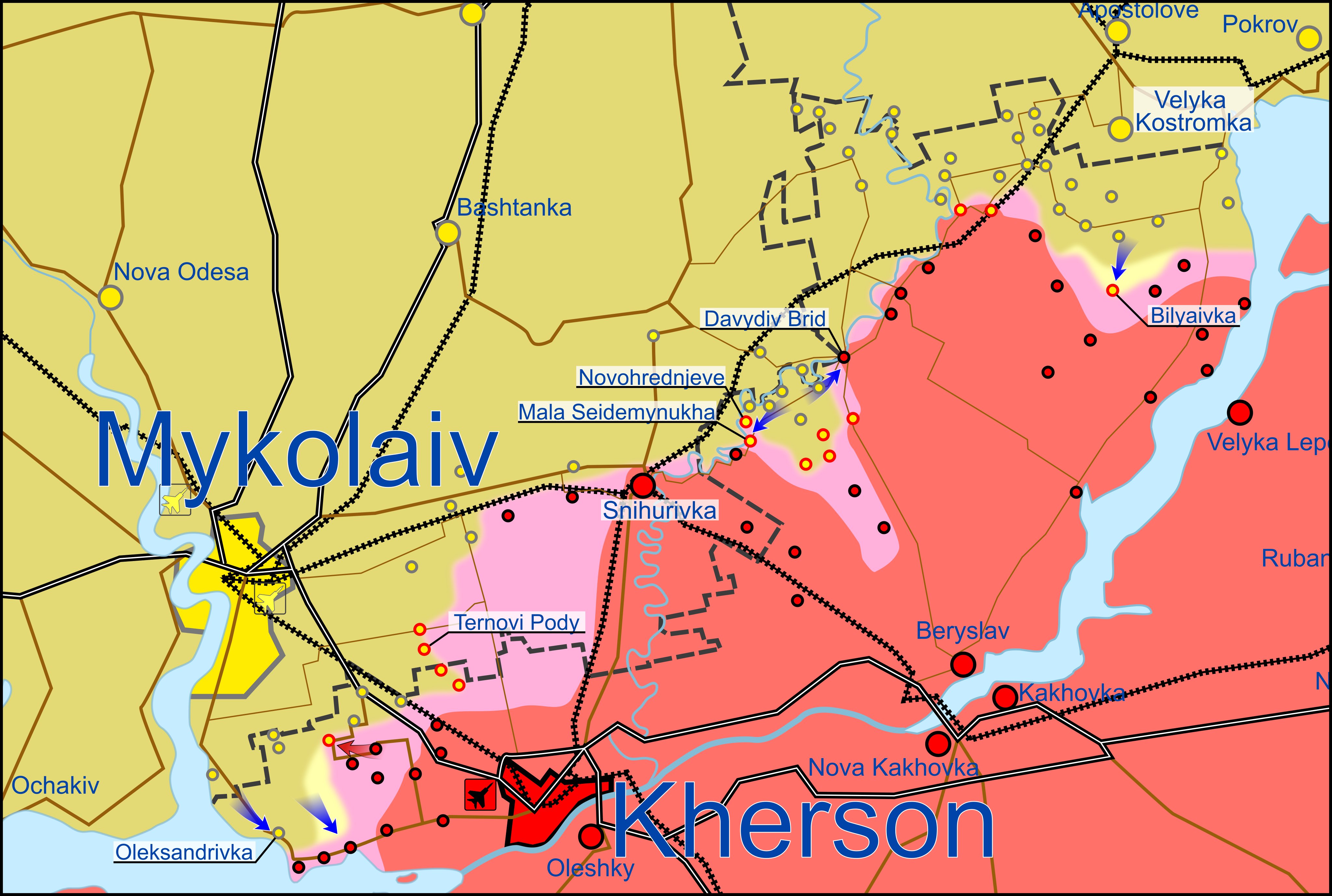 Карта боевых действий на Украине 