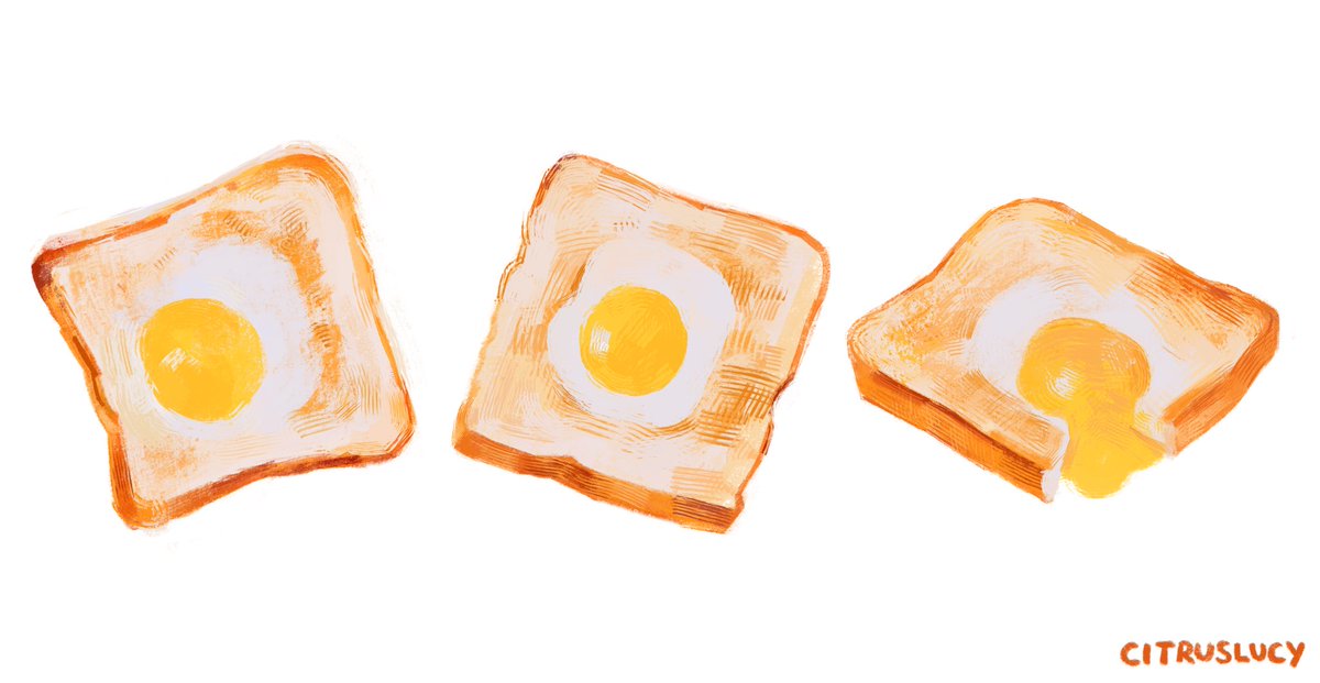「eggy bread  」|Lucy Zhang 🎨 available for work!のイラスト