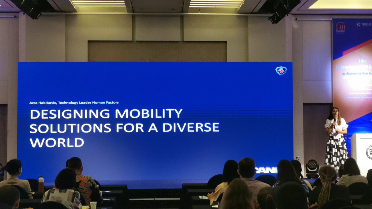 AutomotiveUI's tweet image. It&apos;s happening!😍 Dr. @HabibovicAzra is opening #AutoUI2022 with &apos;Designing Mobility for a diverse World&apos;.