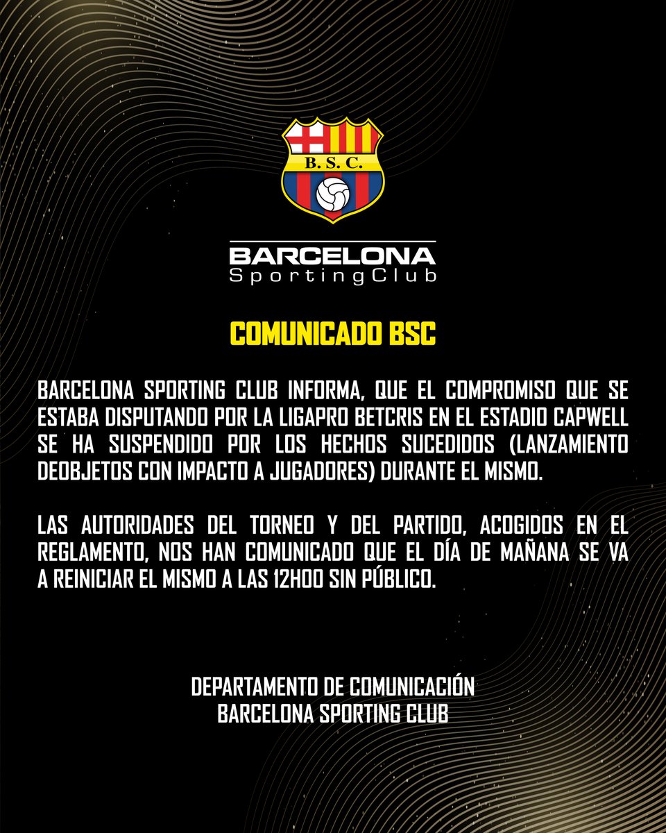 Comunicado Oficial #BSC 📄

#ClásicoDelAstillero #LigaProBetris