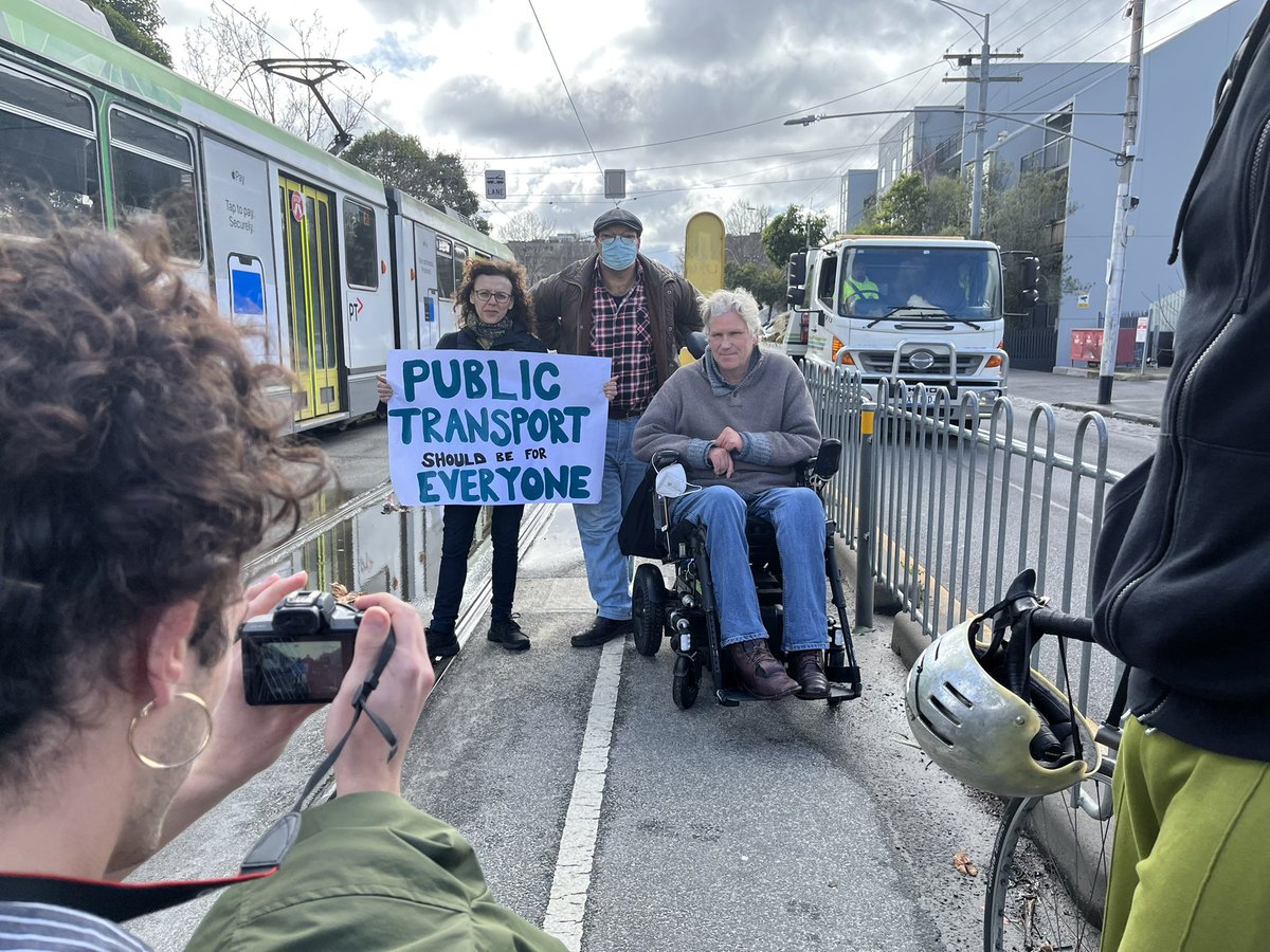 Join Us In Solidarity!

Martin will be at Stop 118 Pigdon/Lygon this Wednesday 21st at 12.30pm. Jess will be at Stop 33 at Separation/High Street in Northcote at 1pm. 

Will the next gov please prioritise equal access  to public transport - for everyone!  drc.org.au/solidarity-pro…