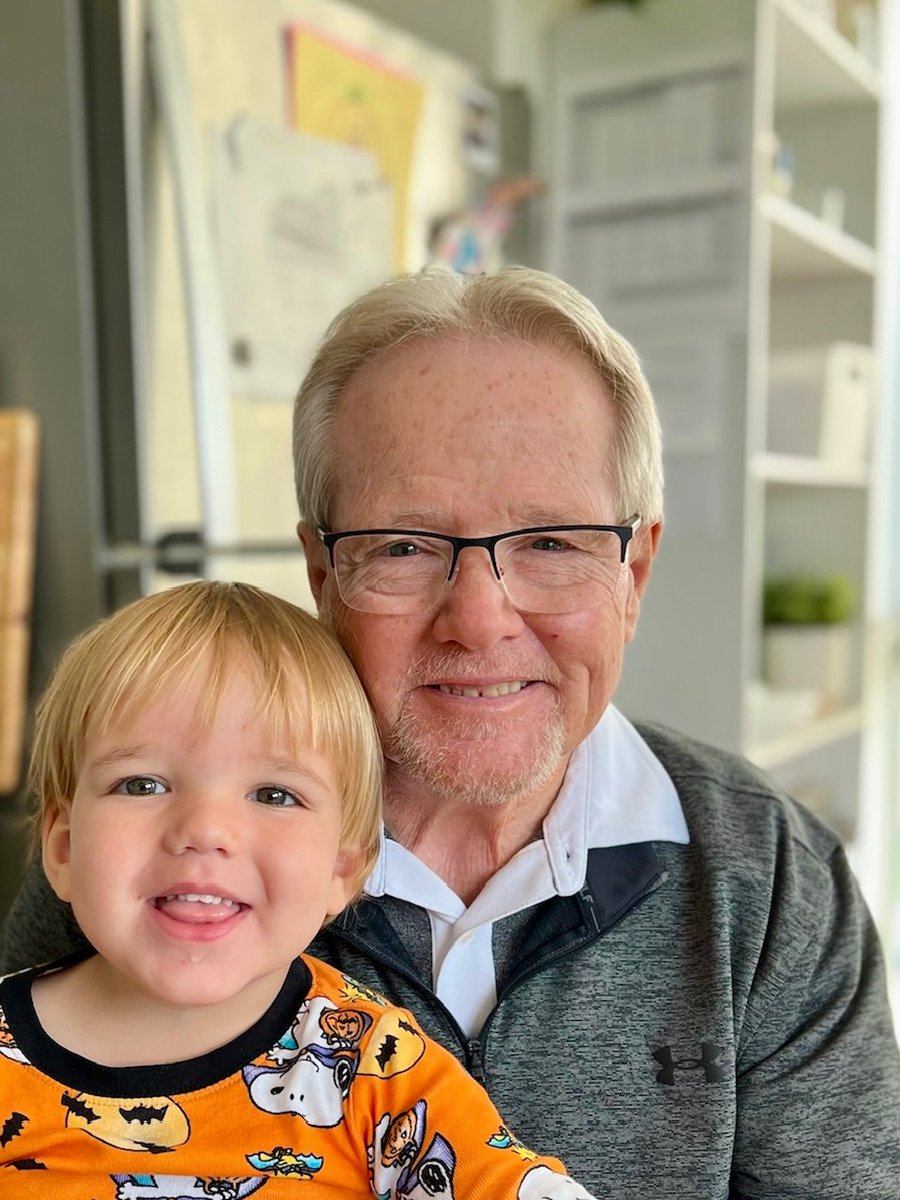 Spent the Illini open weekend chasing 2+ year old grandson Hudson in Michigan.  Caught him for a photo op.