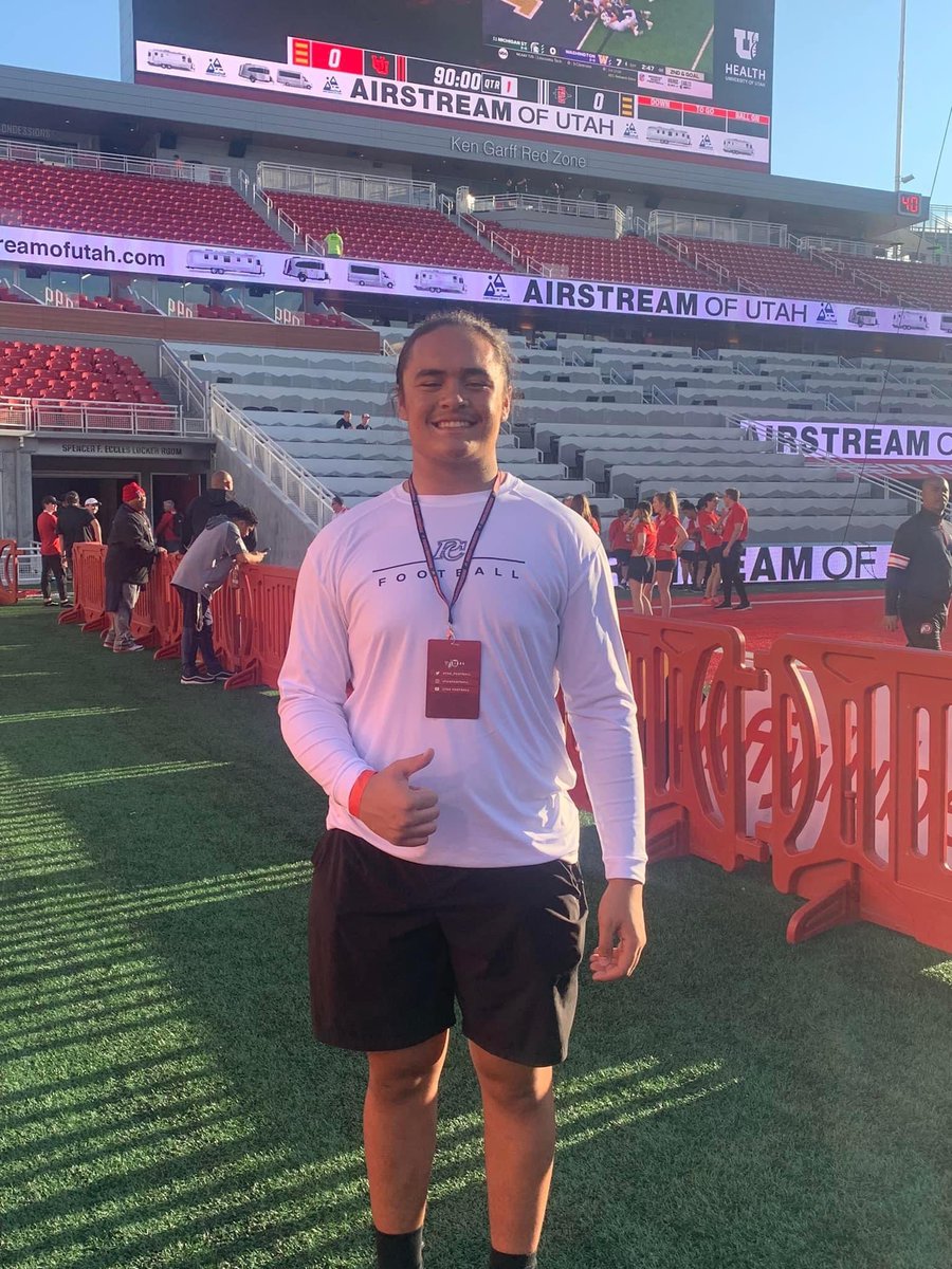 connorlaxson's tweet photo. @Utah_Football was on fire last night! Thank you for having me and for the great experience. One for the books!  @coachjharding @SixZeroAcademy @pinecreek_fb https://t.co/ziHPSZdB5I