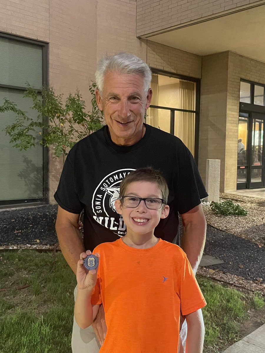 Thanks <a href="/NISDPoliceDept/">NISD Police Department</a> for the kindness shown to my son!! He’s our ballboy for <a href="/SOTOCATS_FB/">Sotomayor Wildcat Football</a> and gave an officer a Powerade at halftime and was thanked with a challenge coin! He used it this weekend on Grandpa Joe for a root beer!! #CATSmentality #Thankapoliceofficer