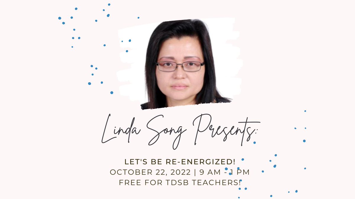 Our next workshop features the one and only Linda Song!

Workshop: Let’s be Re-Energized.

To learn more, see full costs, or to register please go to: bit.ly/OntarioOrff-Wo…