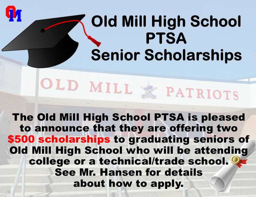 Seniors - Apply to the PTSA Scholarship!!!!