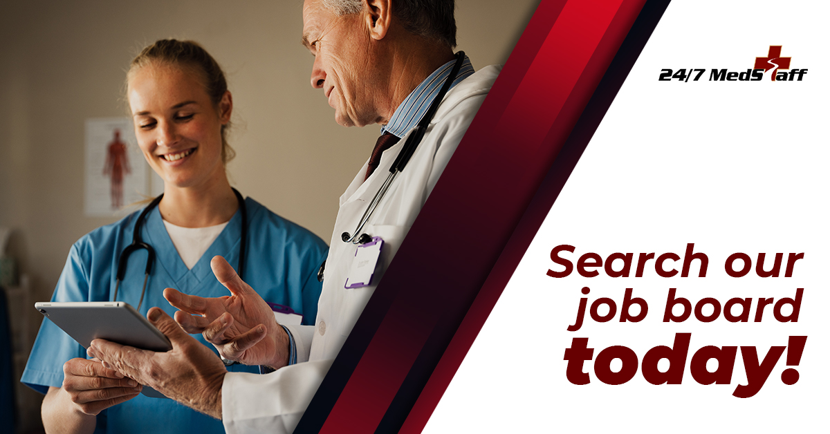 247medstaff's tweet photo. Are you a busy healthcare professional? 

If so, you probably don't have the time to spend hours &amp; hours looking for a new position. 

That's where 24/7 MedStaff comes in handy! 

Browse our hottest job opportunities today:

https://t.co/K6yUTGtJM6 https://t.co/5bCRmIfZIA