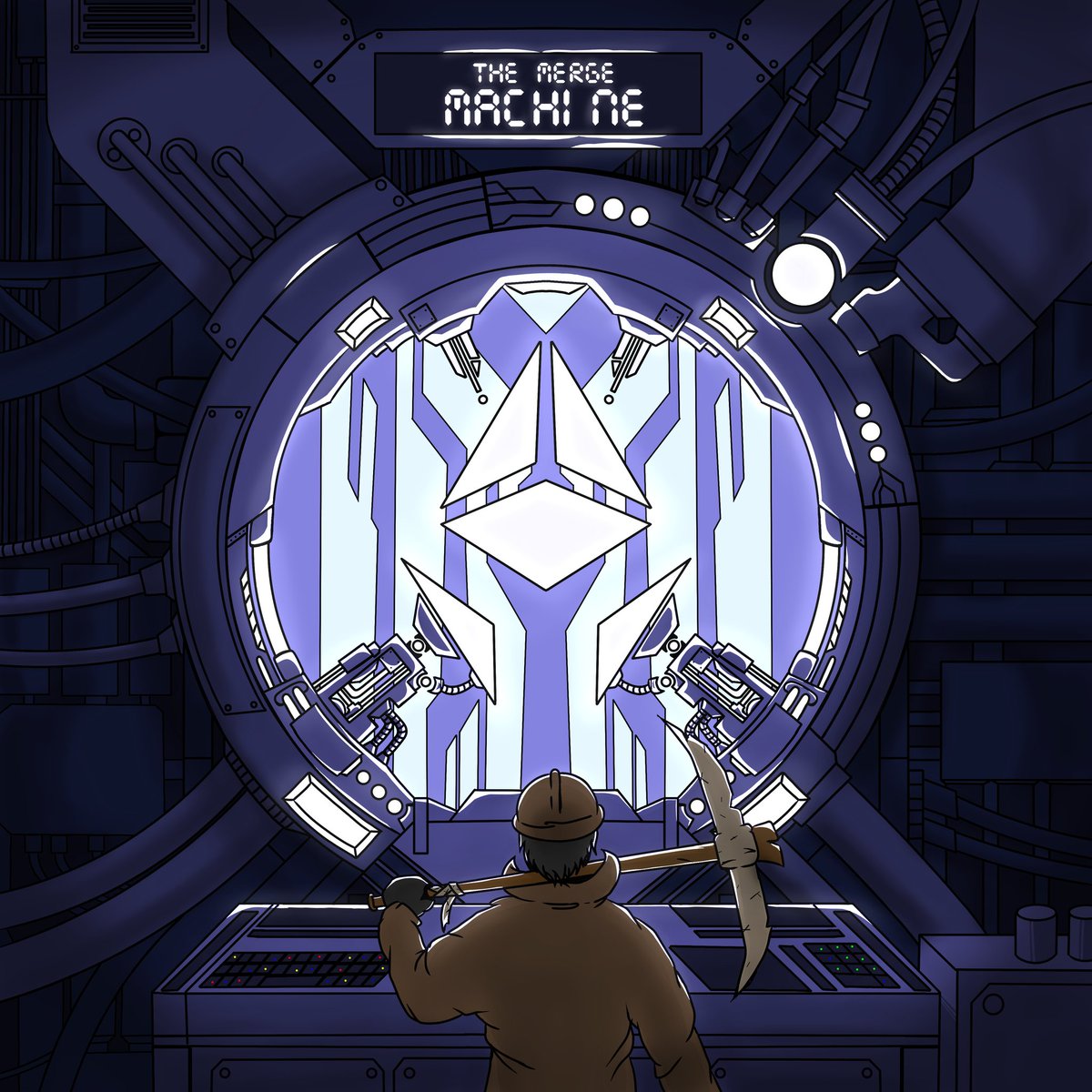 GulaManYOW's tweet photo. "The Merge Machine"

Energy will be used in this merging machine though after that the energy consumption through mining will be highly decreased by 99.95%.

Big thanks for the big support I'm getting from @creatordaocc.

#ETHMergeArt https://t.co/JPg9Fbvo3T
