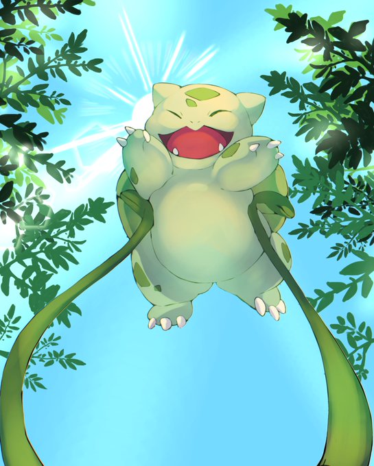 #ポケモン版深夜の真剣お絵描き60分一本勝負高い高ーい フシギダネ 