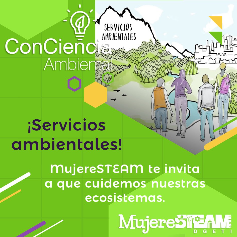 MujerSTeamDGETI's tweet photo. #DomingoDeConCienciaAmbiental
¿Qué son los servicios ambientales?
Son aquellos beneficios que nos otorgan los ecosistemas, la población humana obtiene de manera directa e indirecta recursos para su bienestar y desarrollo.
Son:
1. Soporte
2. Regulación
3. Provisión
4. Culturales https://t.co/DA9wec4sVJ
