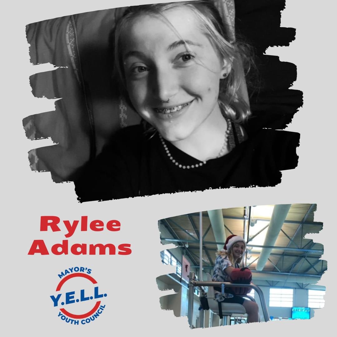 YELLserves's tweet photo. Meet our 2022-23 Y.E.L.L.! Mayor's Youth Council

Rylee Adams, Junior at @KCS_DBEXCEL 

Activities: Rylee is a lifeguard, water safety instructor and a swim coach. 

Favorite Restaurant: Stir Fry

Fun Fact: She has a pet guinea pig named Peppa Pig! https://t.co/SxxRhRk2tq