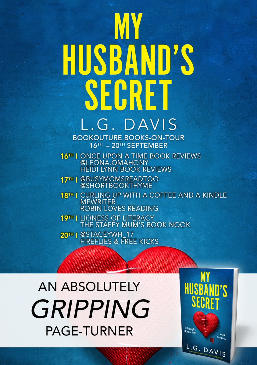 Today I am excited to share my #BookReview for the tense domestic thriller #MyHusbandsSecret by @LGDavisAuthor on my stop for the #BlogTour. Published by @Bookouture on 16th September, and available now for purchase.

stinathebookaholic.blogspot.com/2022/09/review…