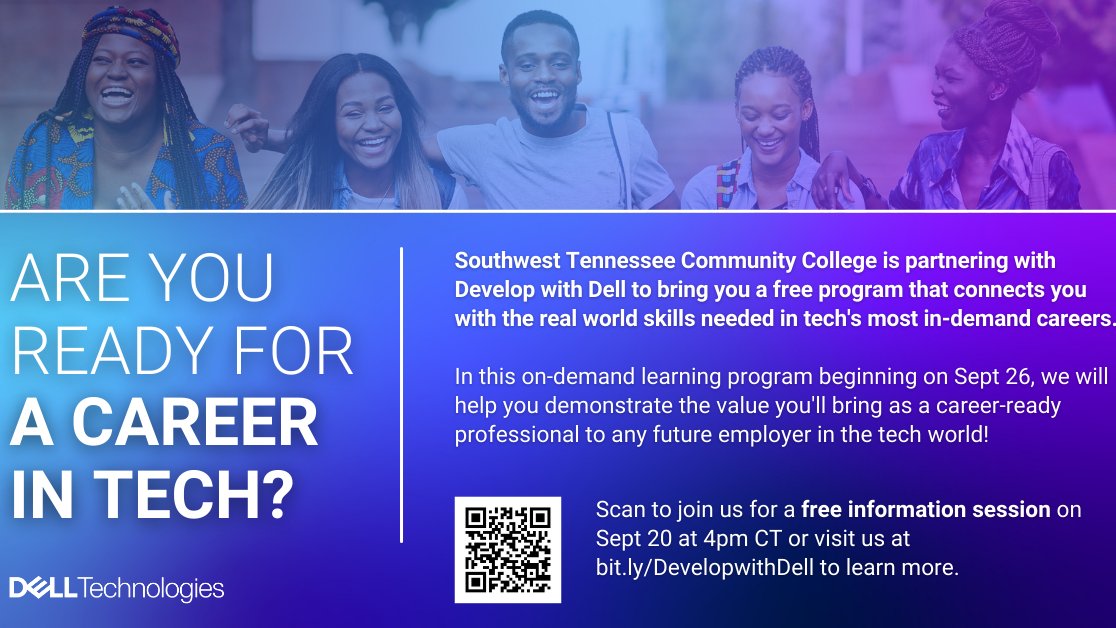 Find out if a Tech Career is for you at the Dell Technologies virtual info session Sept. 20 at 4pm. <a href="/DellTech/">Dell Technologies</a>