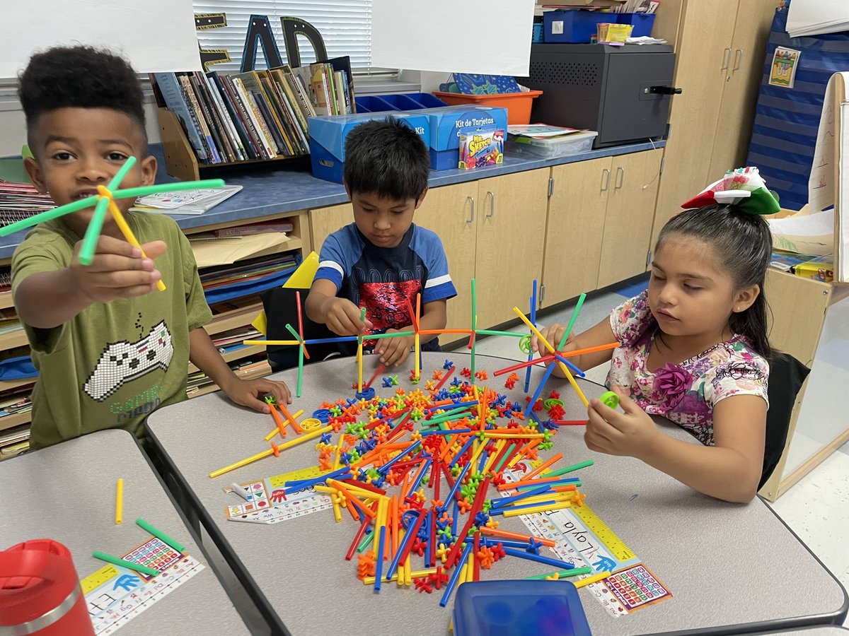 Constructing the Statue of Liberty. Moving away from parallel play to collaboration.