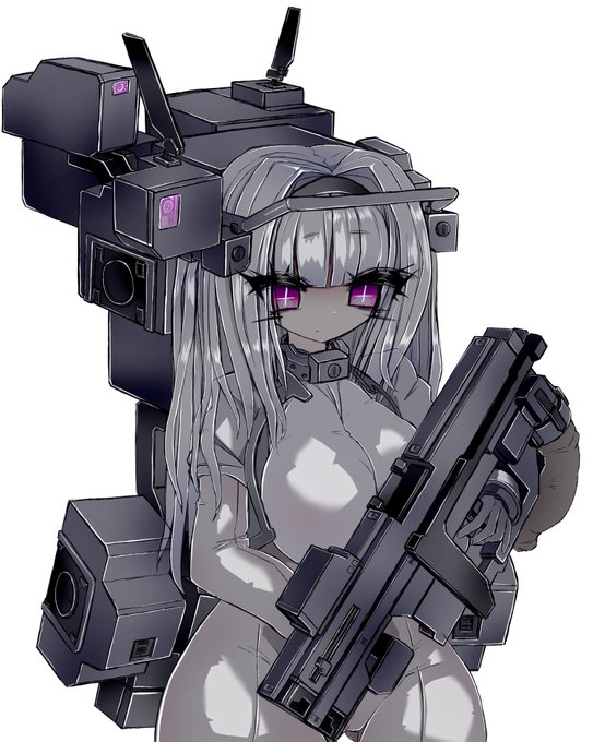 強化外骨格と大型アサルトライフル 