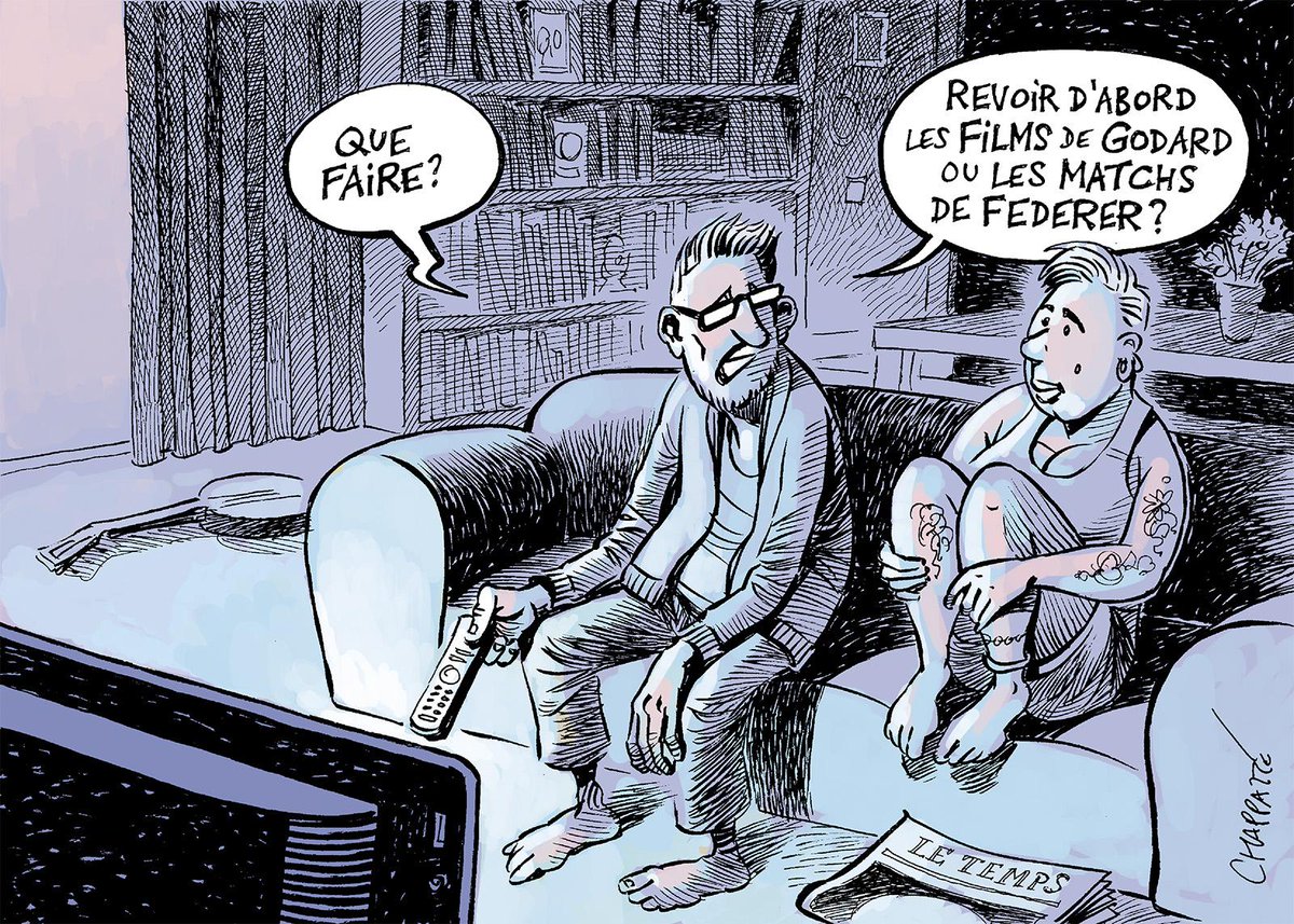 chappatte's tweet photo. Deux grands artistes - © Chappatte dans Le Temps, Genève > https://t.co/Yi7BCGFJ55 https://t.co/2I4GtMU5uF