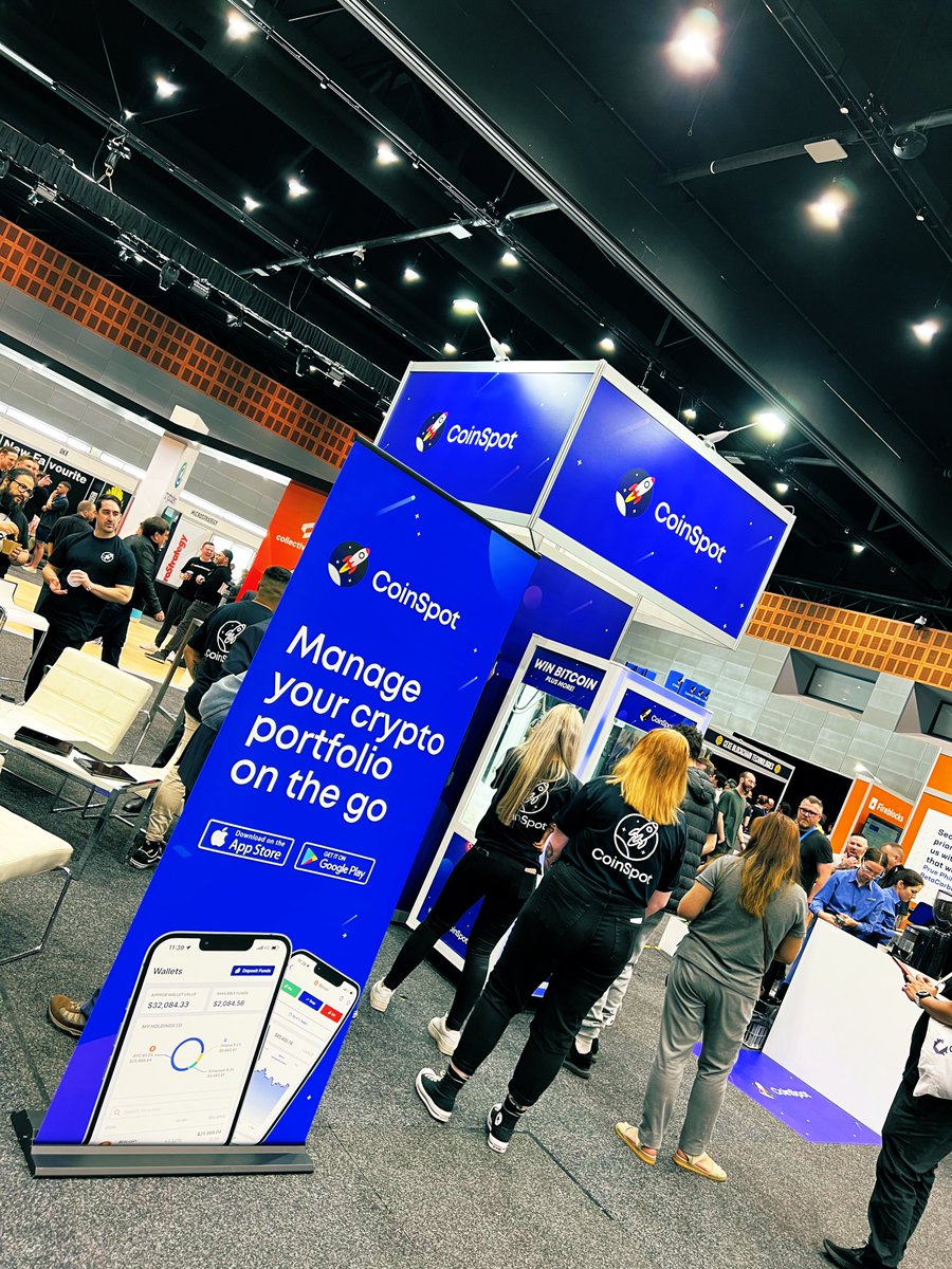 GroveToken's tweet photo. So far a successful Australian Crypto Convention. @binance making everyone work hard for prizes and of course the number 1 Australian Crypto Exchange @coinspot flying the Aussie flag. @JohnGh87 @CarloDCGT #GroveToken #CoinspotAU #BinanceAU https://t.co/A4NPgmj52I