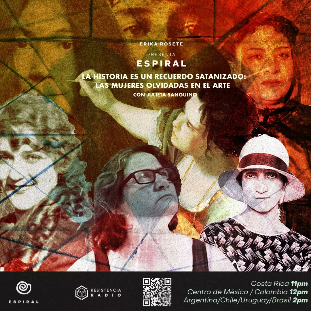 erikaespiral's tweet photo. Este sábado 12pm en el #Espiral de la @resisteMx hablaremos sobre las mujeres borradas y hasta ridiculizadas en el arte. Con la gran Julieta Sanguino.

 En este link👇

https://t.co/Ou7yIBzyo6 https://t.co/aZMJiB7HQu