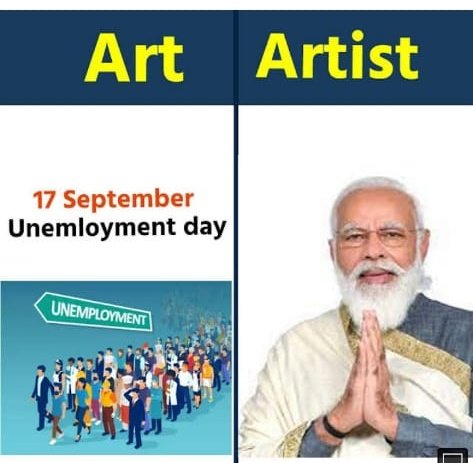 We need employment.
#DekhRahaHaiBinod
#मोदी_आया_बेरोजगारी_लाया
#राष्ट्रीय_बेरोजगार_दिवस
#HappyBdayModiji