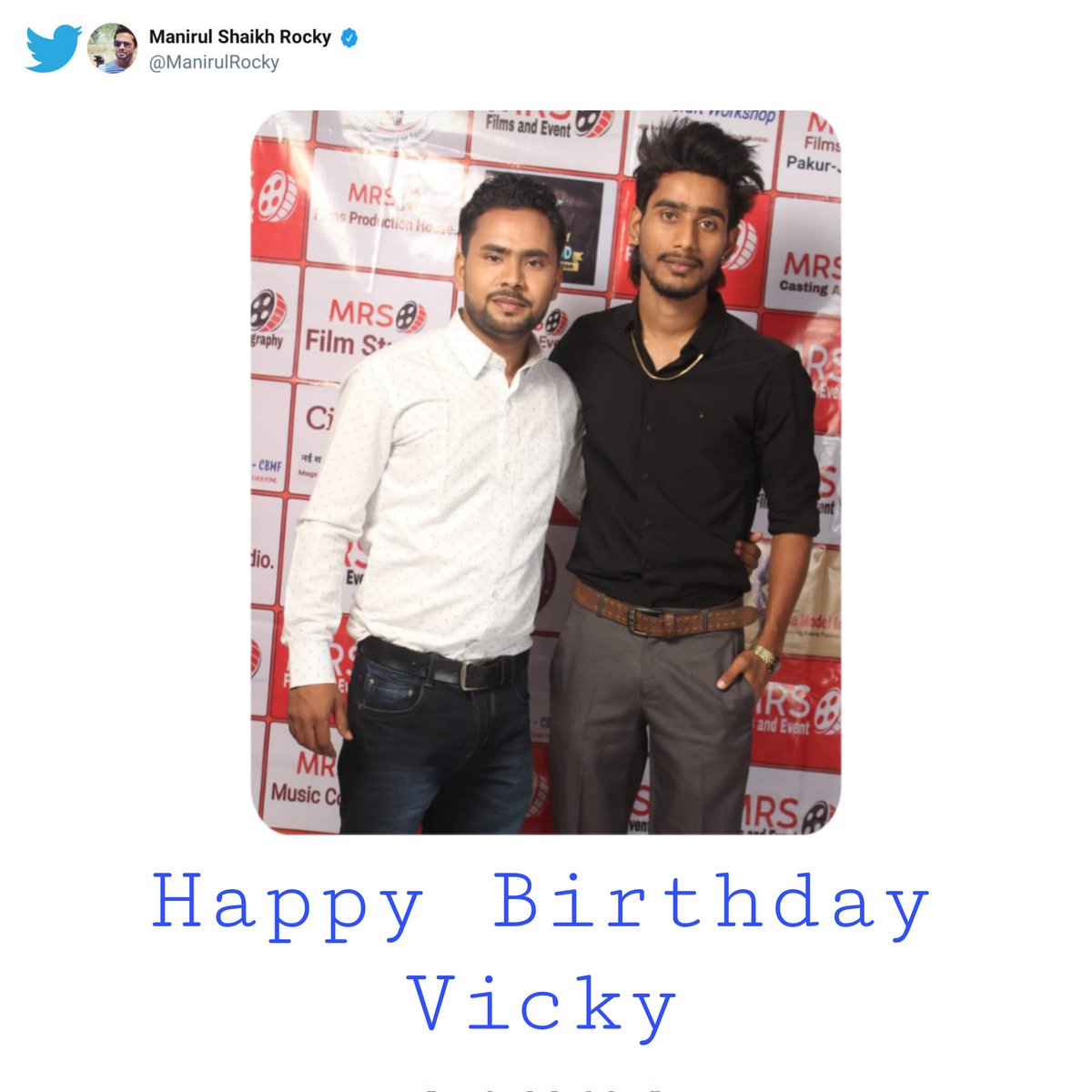 MSRockyofficial's tweet photo. Happy Birthday 🎂💐
Choreographer #VickyRoy
@vickyfilxbeat
Allah bless you https://t.co/HPwVDBa4PE