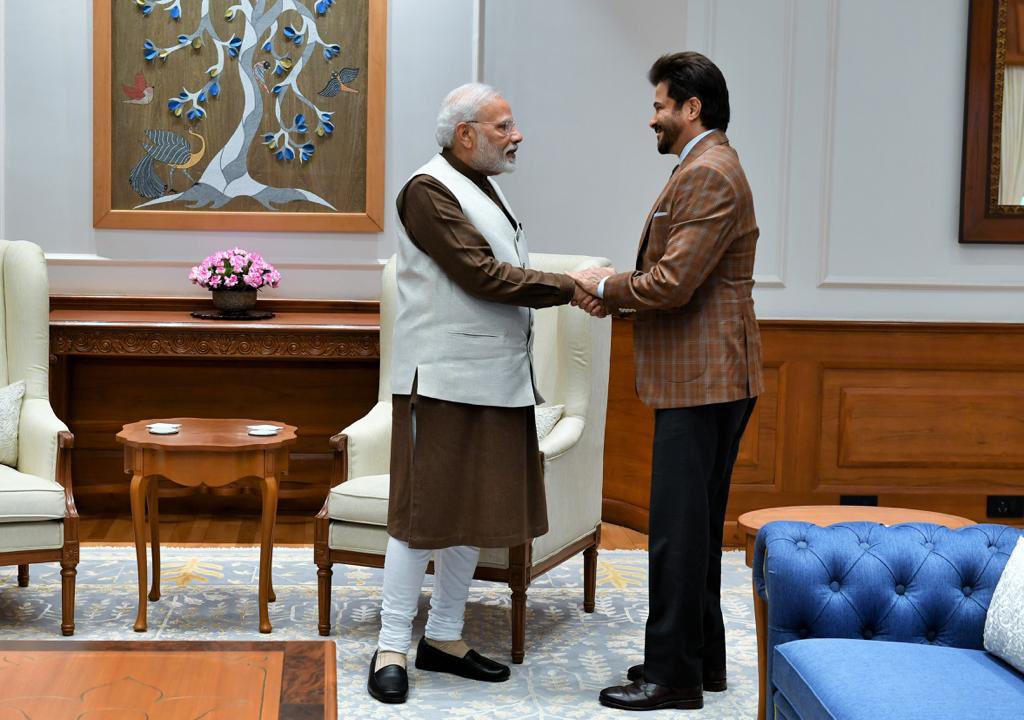 AnilKapoor's tweet photo. A very Happy Birthday to the man who has put India on the world map in a way we could never have imagined...the harbinger of acche din, the leader of our proud nation. May you live long and stay healthy! 🙏 @narendramodi https://t.co/8Mp2BJxsUu
