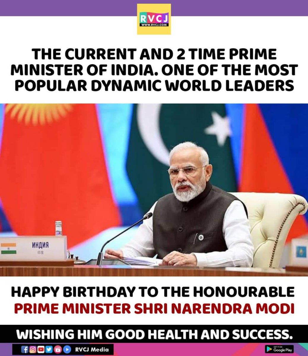 RVCJ_FB's tweet photo. Happy Birthday PM Narendra Modi!❤️
#HappyBdayModiji #NarendraModi @narendramodi @PMOIndia https://t.co/95k4vIrpqM