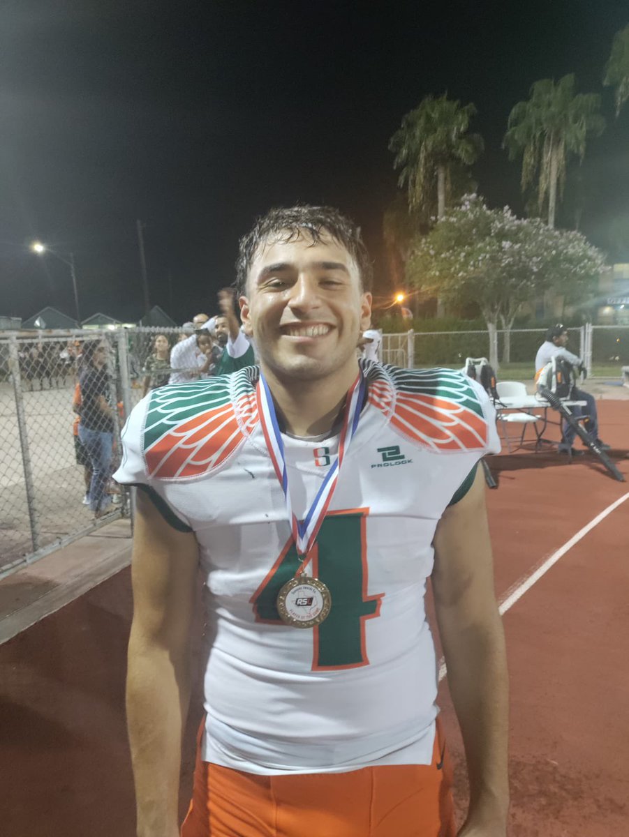 Economy Awards Co. Player of the game. @SouthHawksFB Ethan Garza has double digit tackles in defense, rushes the ball for a TD contributed on special teams as he help the Harlingen South win tonight at Brownsville Rivera. #RSLFootball #txhsfb