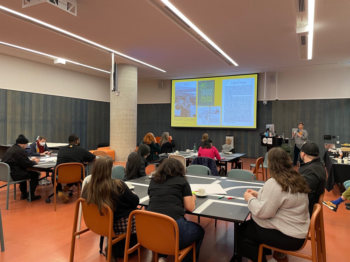 JasmeetSahi's tweet photo. Protest comes from care! 

Incredible performance lecture by @jenraeis as part of Protest Methods and Banner Making Workshop @scigallerymel https://t.co/qpi0xhTJvq
