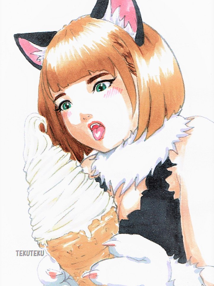 「#休憩中アイス  」|TEKUTEKUのイラスト