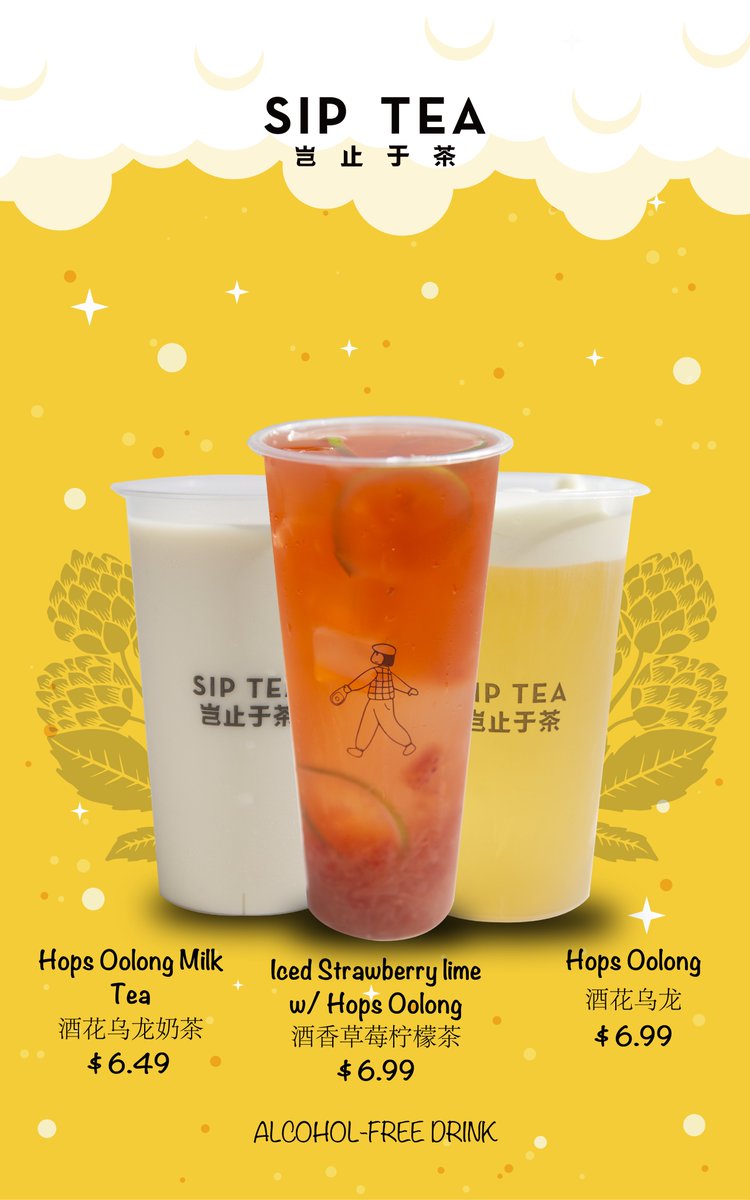 SipTea4's tweet photo. 🌅Enjoy the last bit of summer with our new drinks 
- Hops Oolong Milk Tea
- Iced Strawberry lime w/Hops Oolong 
(Ice level can not be changed）
- Hops Oolong

Base made with hops, giving the drinks citrusy and earthy aromatics. 

#Summer#weekend#Ottawa#oolongtea#hops https://t.co/3bp2XKB7O3