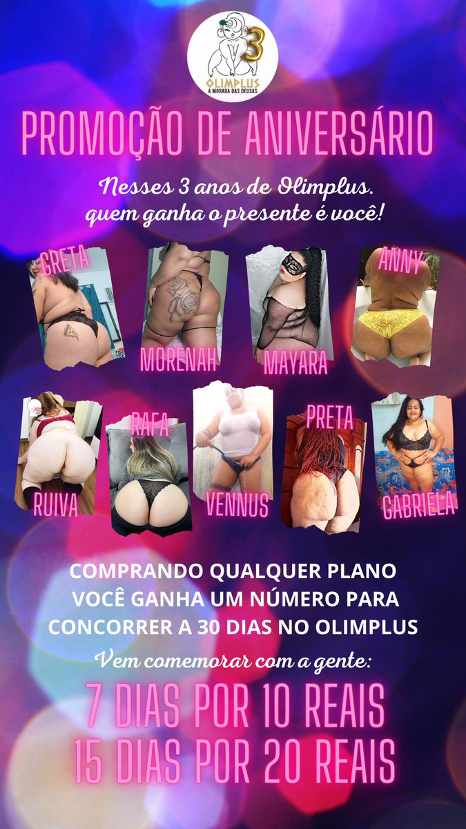 Olimplusdeusas's tweet photo. 🎁PROMO DE ANIVERSÁRIO🎁

Qto maior o plano escolhido, + cupons vc ganha e tem + chances de ganhar 30 dias no grupo!

Escolha sua anfitriã!

@PHSafado @O_D1vulgador
@camgatasbrasil1 
@MundoofPacks @lordthiebano
@_divulgadorBBW
@h0memadmirador 
@Gordinh60743803 @GarotasBrazucas https://t.co/9CC96MDPcX