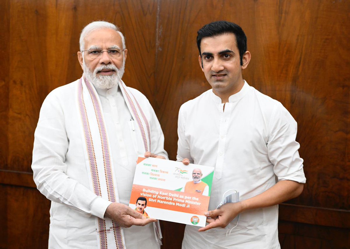 GautamGambhir's tweet photo. A very happy birthday to the man who has redefined the meaning of being an Indian for every Indian. May god bless Hon’ble PM Shri @narendramodi Ji with a long &amp; healthy life! 🇮🇳 https://t.co/7OabVYarOX