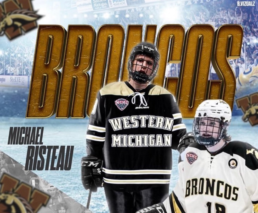PuckPreps's tweet photo. BREAKING: 4 ⭐️ 2006 recruit Michael Risteau has committed to Western Michigan per his IG. The Minnesota forward had 29 points in 28 games for @BSMBoysHockey last season and played for Team USA at the 2022 Five Nations. 

More on Risteau ➡️https://t.co/0ihE98JSaf https://t.co/BccIJ57JJs