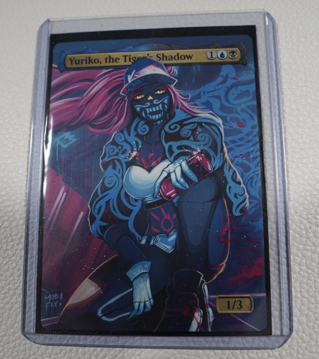 ABadSnip3r's tweet photo. Pictures don’t even do Justice to how amazing my new Yuriko came! Thank you so much @Modflyalters #MagicTheGathering #Yuriko #Edh https://t.co/JEqWYysB1G