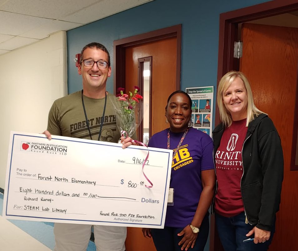 pacifickle's tweet photo. Our own @raneyITS won a @RRISD_PIEF Grant today! Check out our new @forestnorth STEAM lab library soon! https://t.co/yppLphfsBl