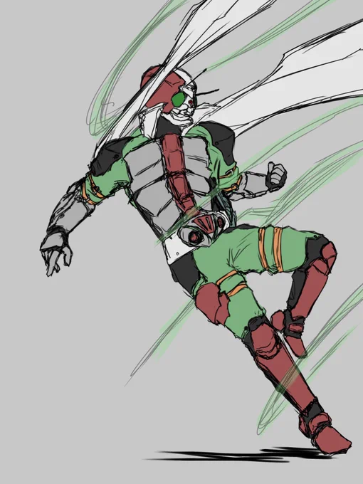 スキマ時間で描いた雑ライダー 
