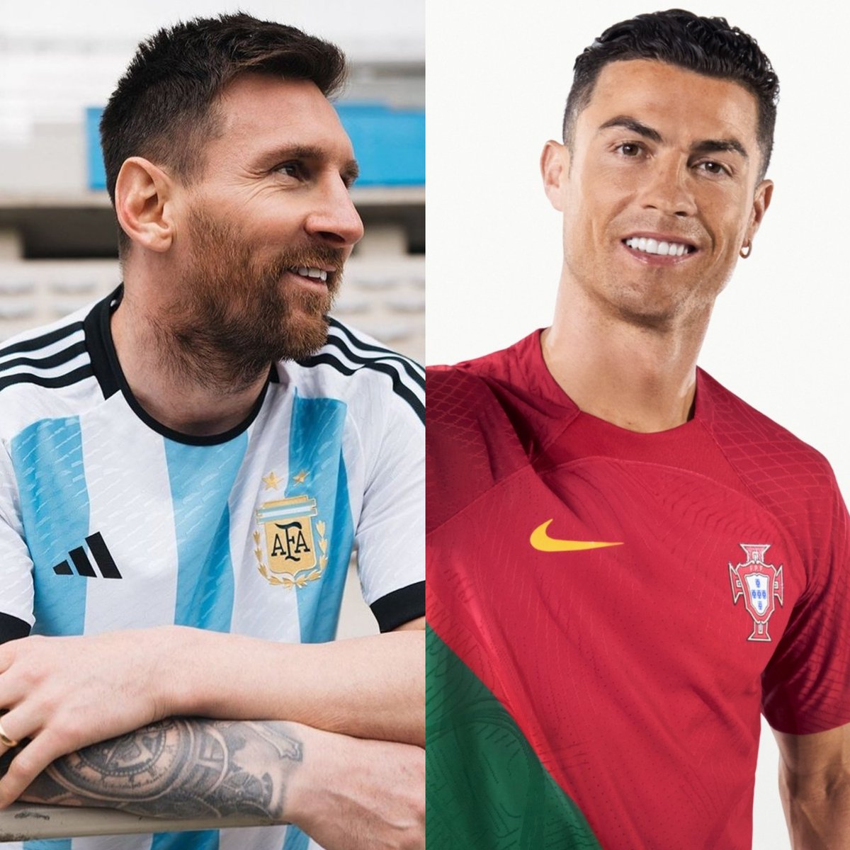 InvictosSomos's tweet photo. Desde Alemania 2006 hasta Qatar 2022. El quinto Mundial de los jugadores más consistentes de todos los tiempos. Lionel Andrés Messi Cuccittini y Cristiano Ronaldo dos Santos Aveiro. Simplemente LOS MÁS GRANDES. https://t.co/fk1CAKsWDr